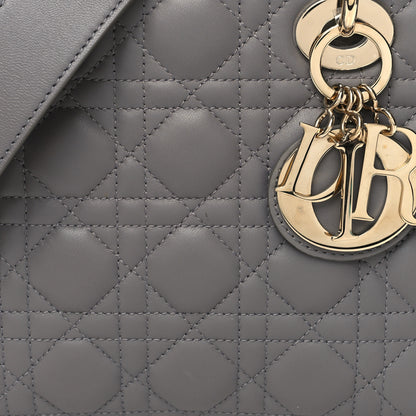 Christian Dior Lambskin Cannage Small My ABCDior Lady Dior Grey 8 of 10