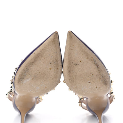 Valentino Garavani Patent Rockstud Ankle Strap Pumps 38 Purple Poudre 8 of 10