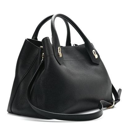 Burberry Grainy Calfskin Medium Milton Satchel Black 2 of 7