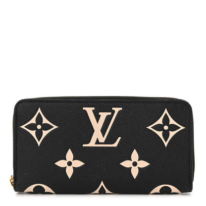Louis Vuitton Empreinte Monogram Giant Zippy Wallet Black Beige 1 of 9