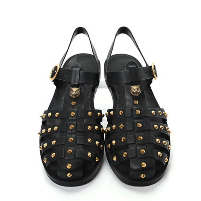 Gucci Rubber Mens Buckle Strap Stud Sandal 9 Black 5 of 10