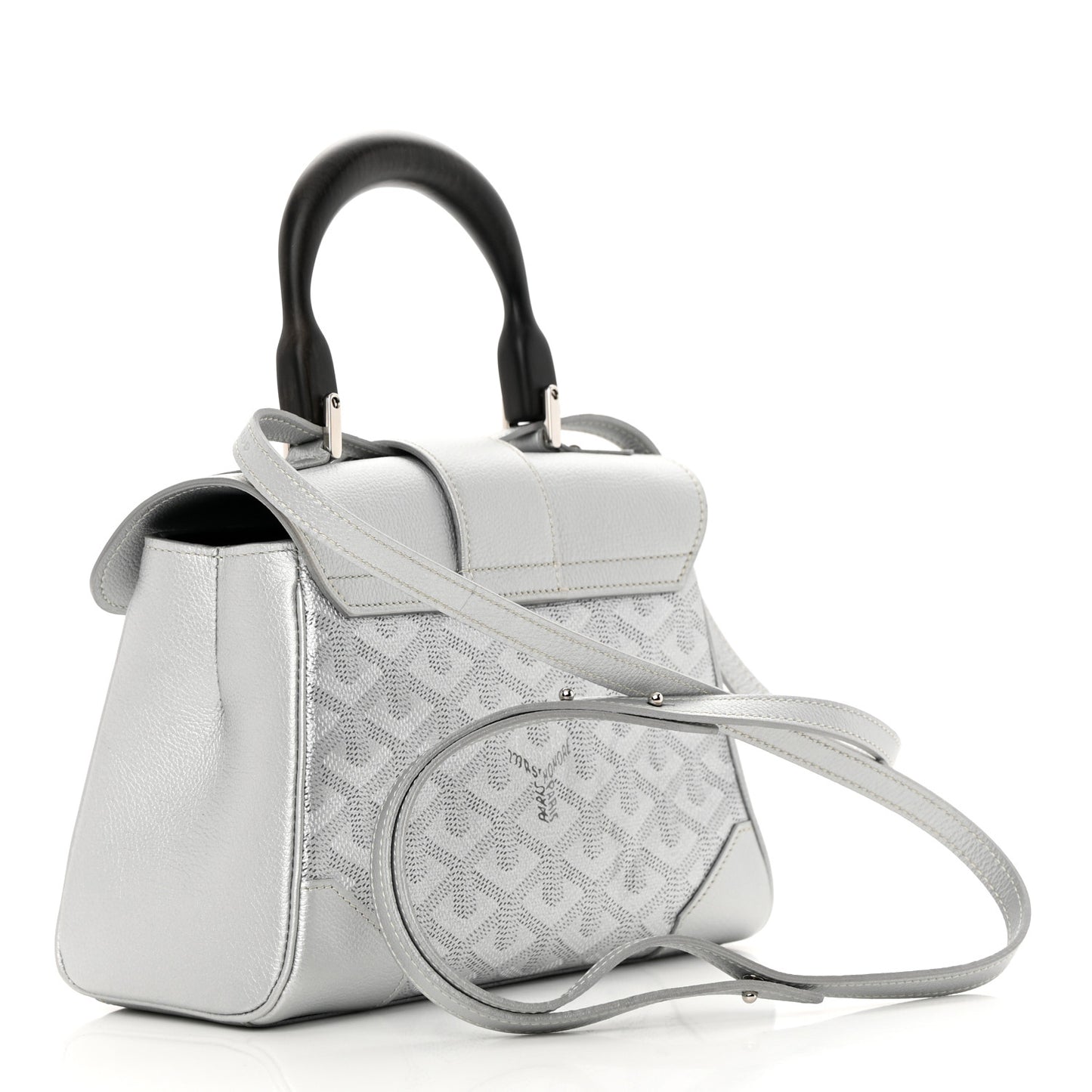 Goyardine Precious Metals Mini Saigon Silver