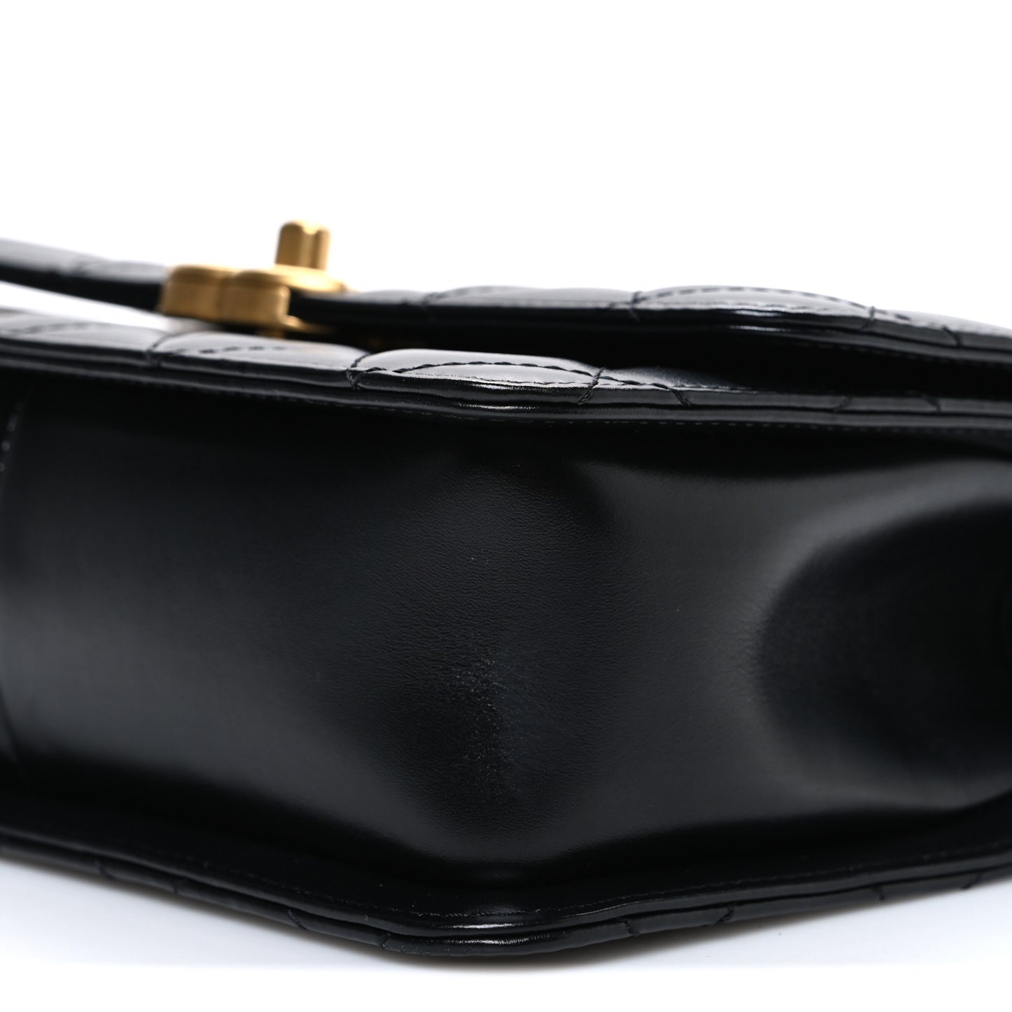 Calfskin Quilted Mini Perfect Fit Flap Black