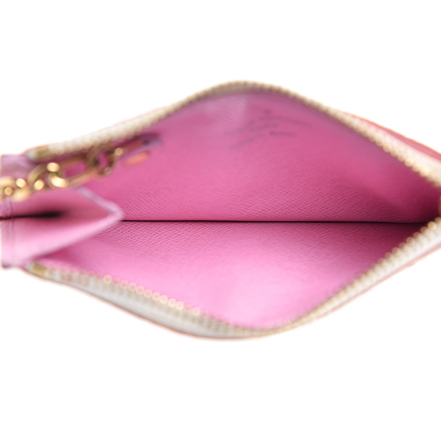 Monogram Multicolor Key Pouch White Litchi
