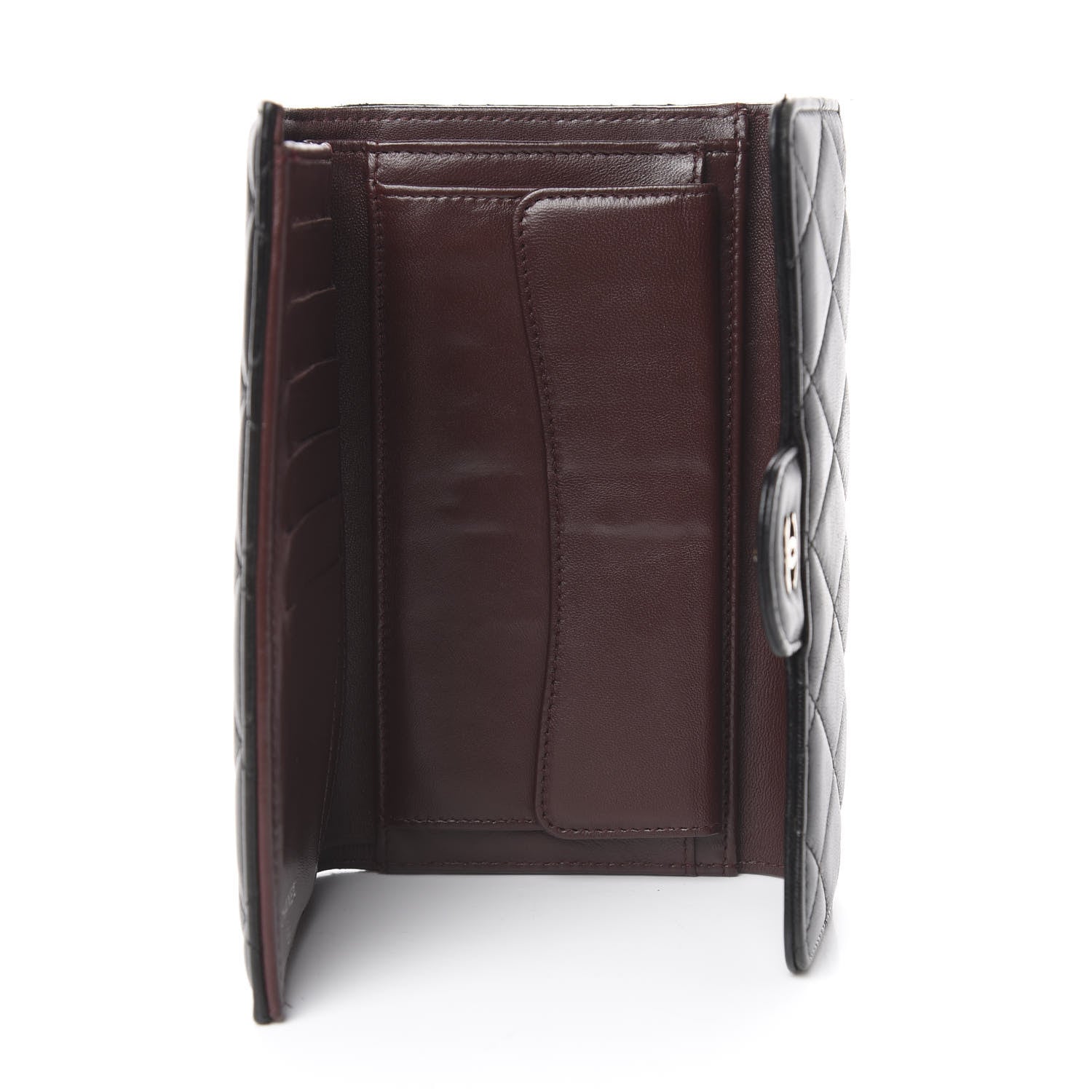 Chanel Lambskin Quilted Large Flap Wallet Black 5 of 9
