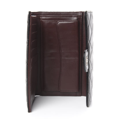 Chanel Lambskin Quilted Large Flap Wallet Black 5 of 9