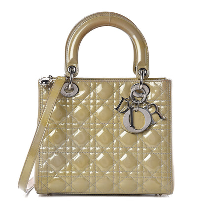 Christian Dior Patent Cannage Medium Lady Dior Grey 1 of 14