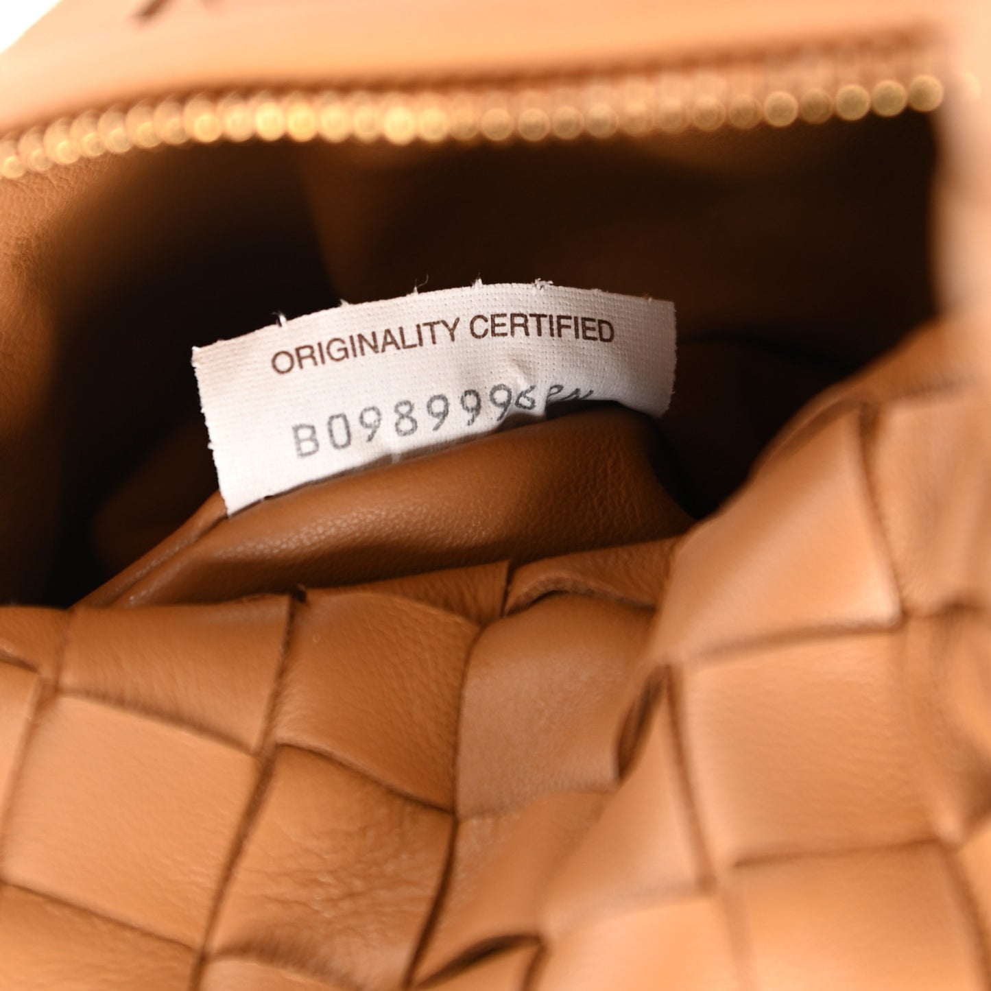 Nappa Intrecciato Teen Jodie Hobo Caramel