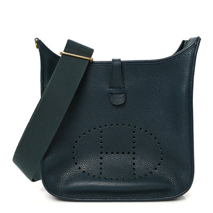 Hermes Taurillon Clemence Evelyne III PM Vert Cypress 1 of 9