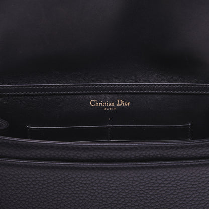 Christian Dior Grained Calfskin Diorama Wallet on Chain Pouch Black 8 of 14