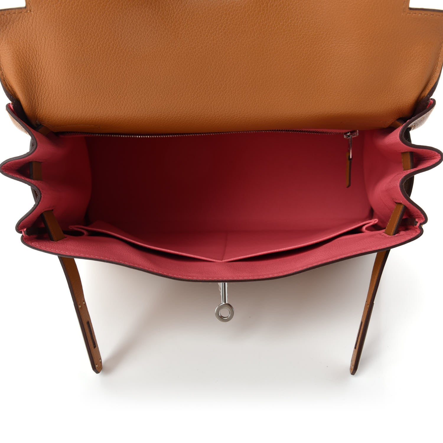 Hermes Evercolor Kelly Retourne 28 Caramel Rose d'Ete 6 of 11