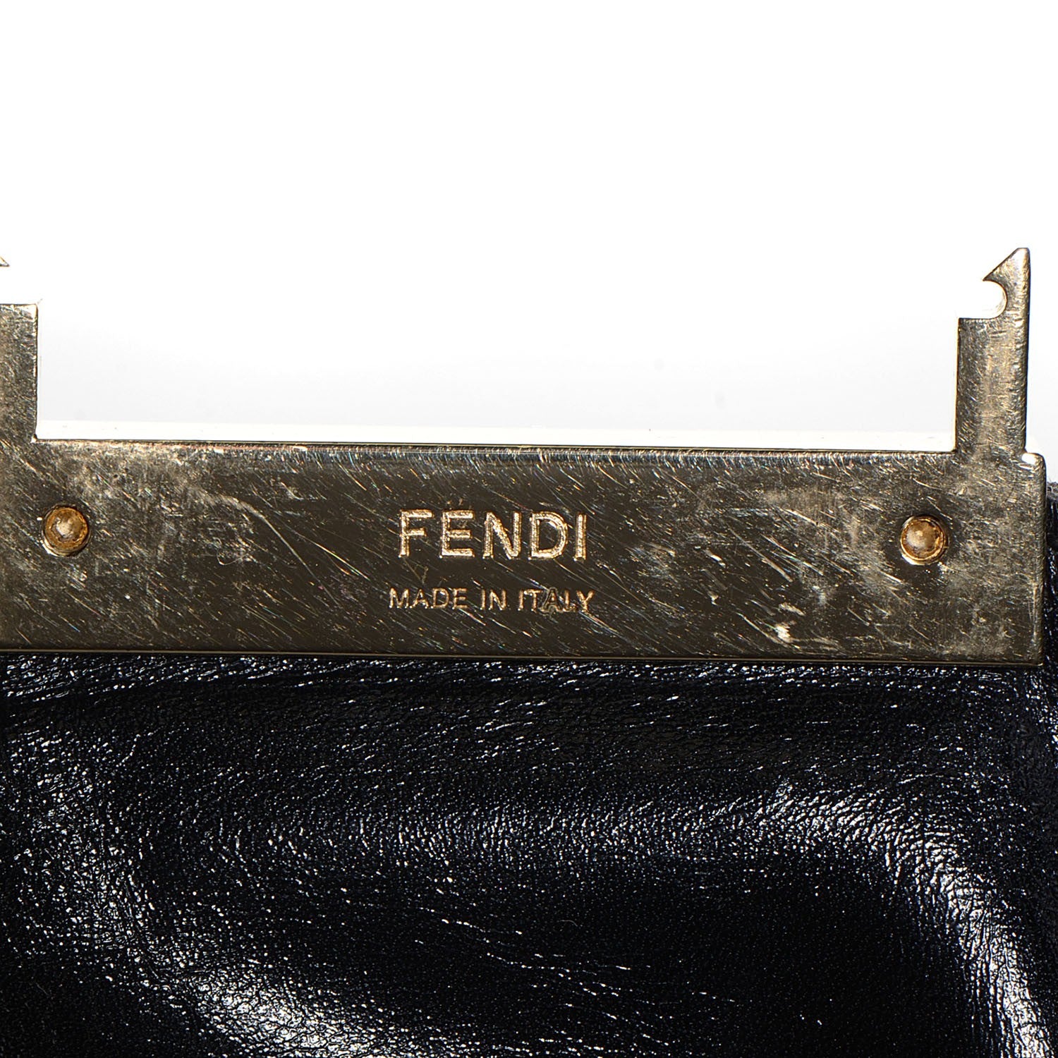 Fendi Vitello Acqua Maxi Baguette Shoulder Bag Black 7 of 10