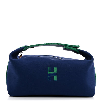 Hermes Canvas Small Bride-A-Brac Pouch Marine 1 of 8