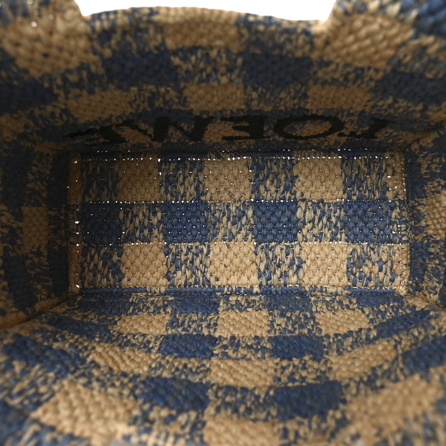 Loewe X PAULA'S IBIZA Raffia Small Font Tote Natural Light Blue 5 of 9
