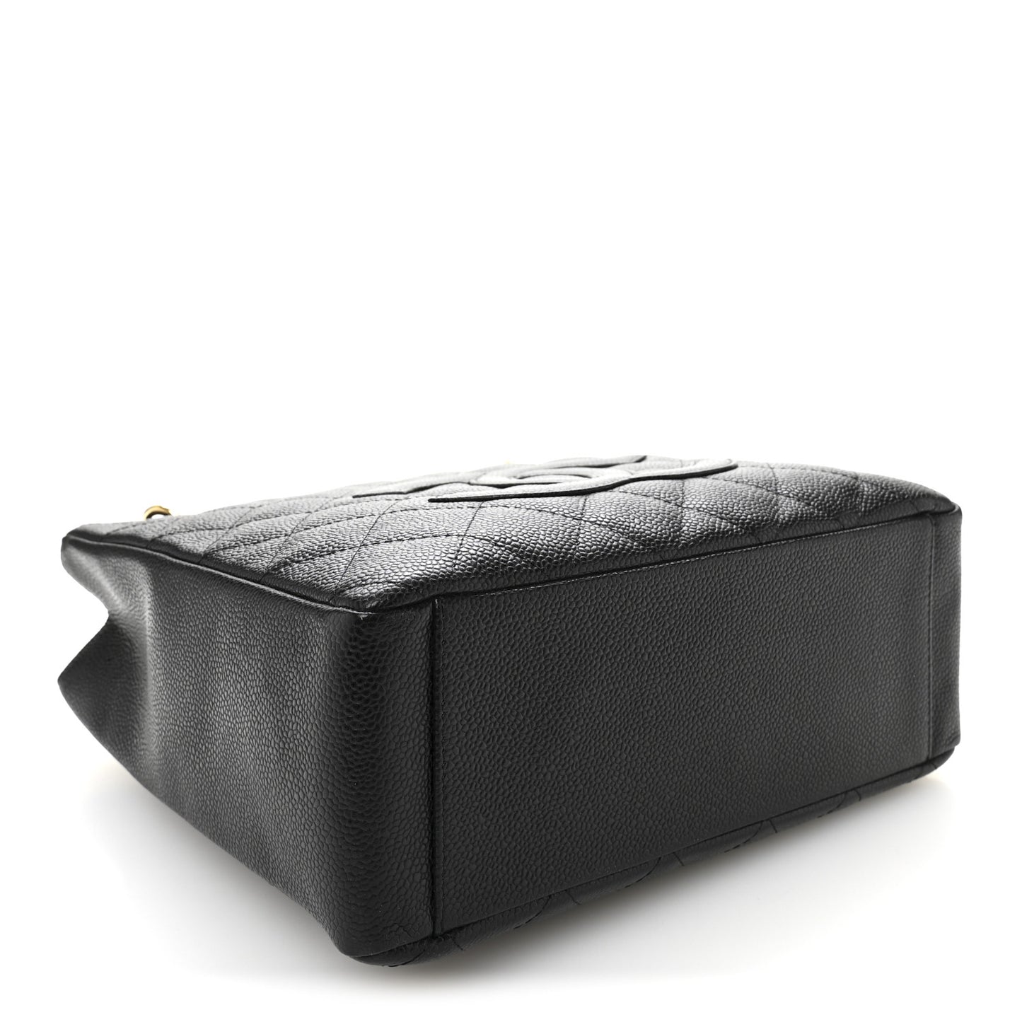 Caviar Quilted Petit Shopping Tote PST Black