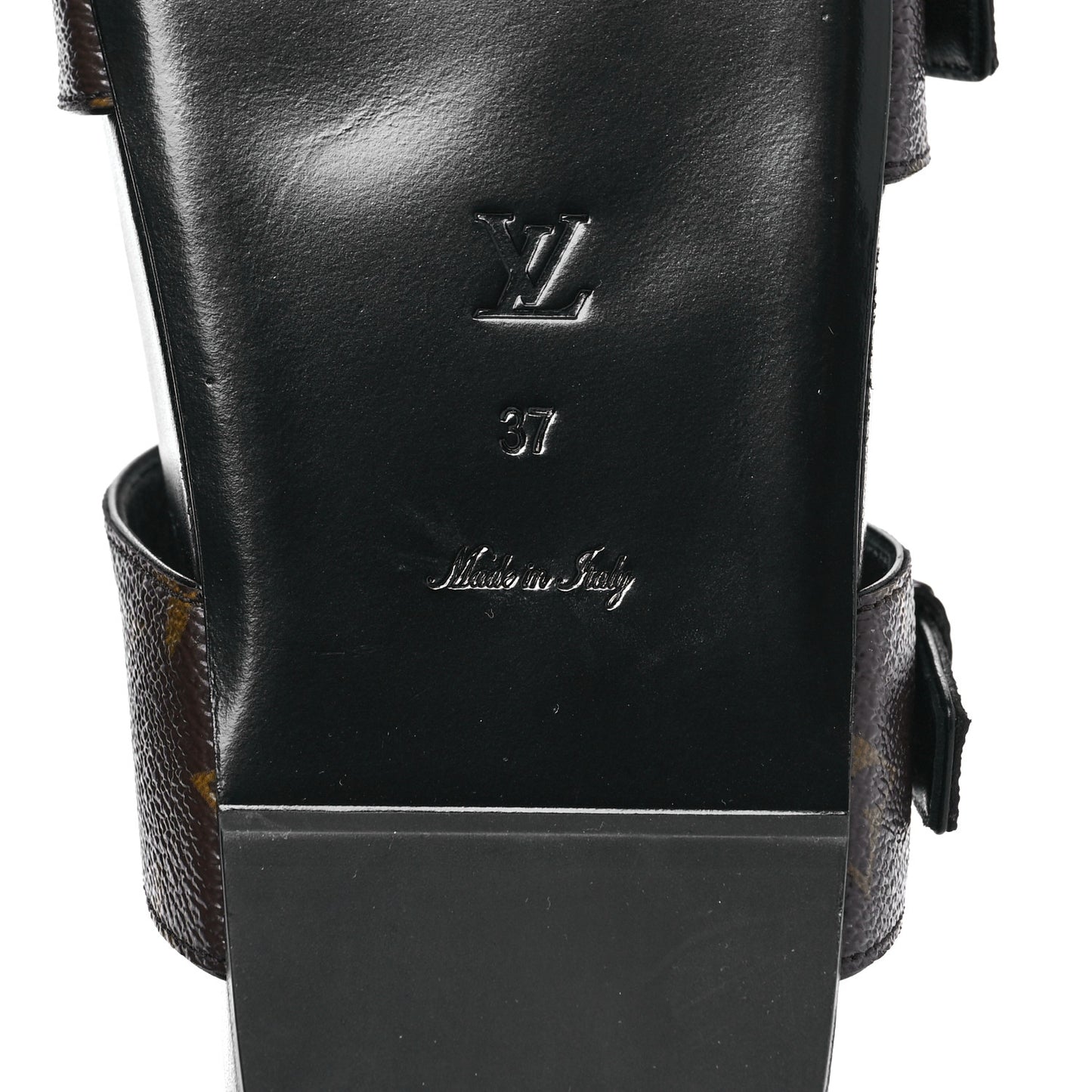 Monogram Bom Dia Mule Sandals 37 Black