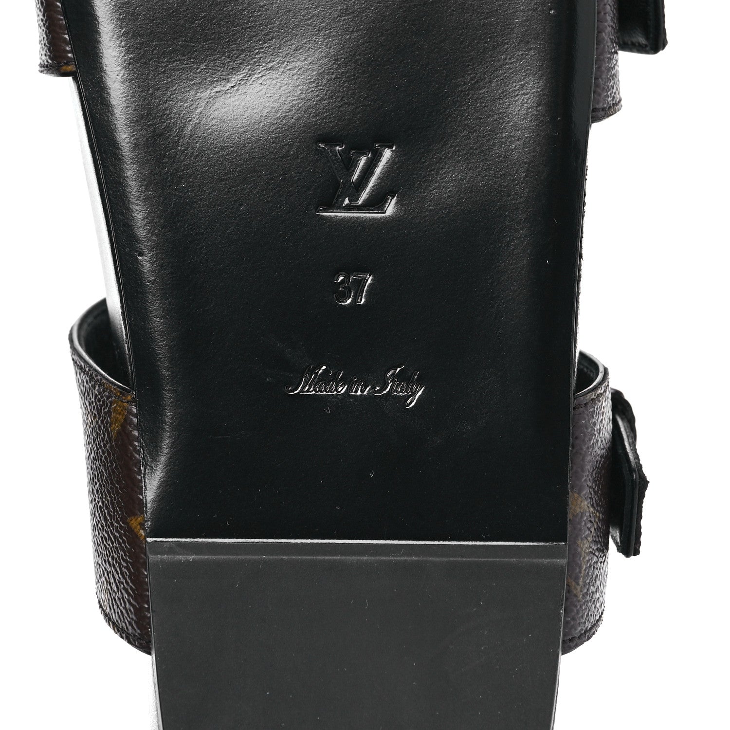 Louis Vuitton Monogram Bom Dia Mule Sandals 37 Black 6 of 8