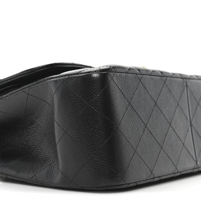 Chanel Caviar Quilted Jumbo Double Flap Black 9 of 10