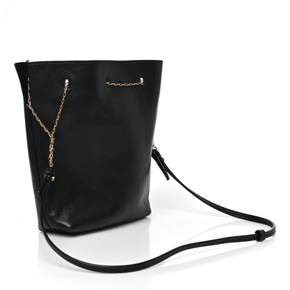 Saint Laurent Lambskin Pochon Shoulder Bag Black 3 of 9