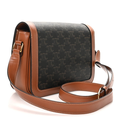 Celine Triomphe Canvas Calfskin Medium Triomphe Bag Tan 3 of 9