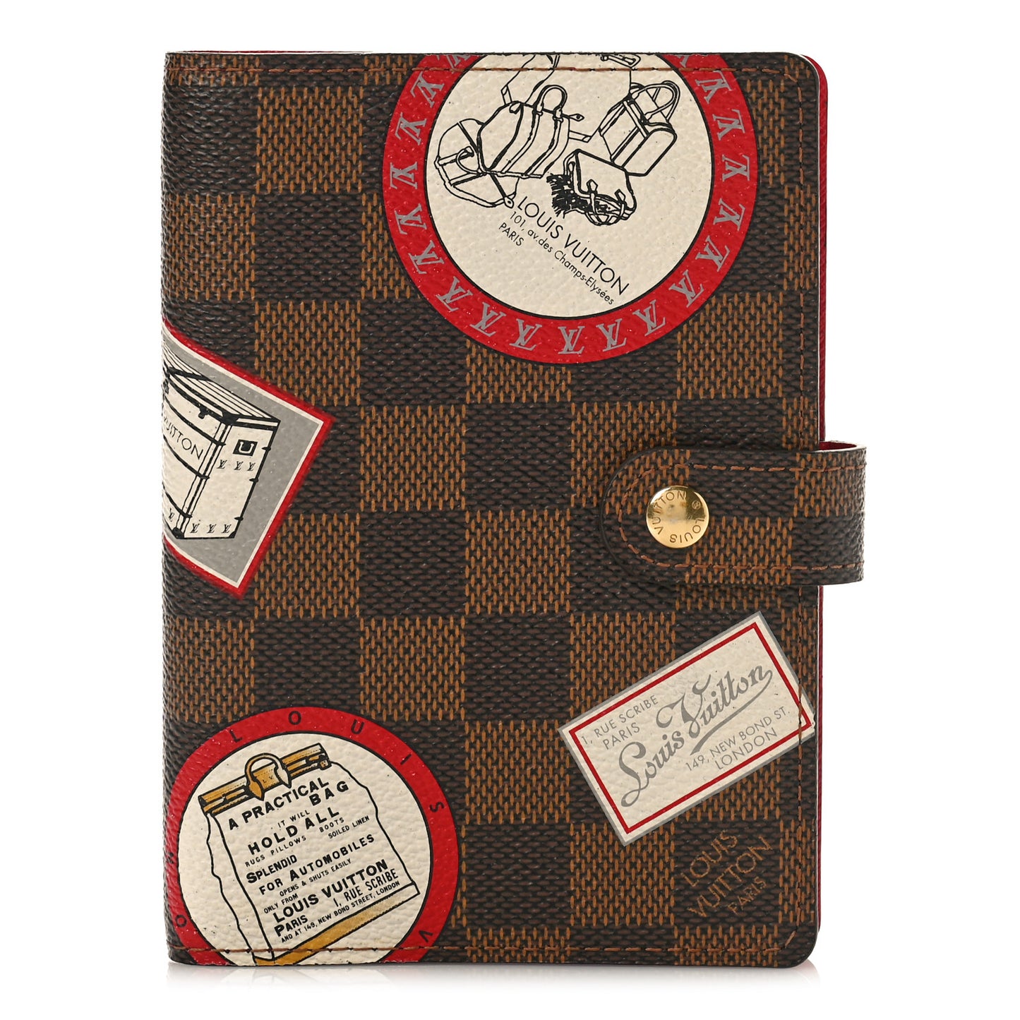 Damier Ebene Patch Small Ring Agenda Cover