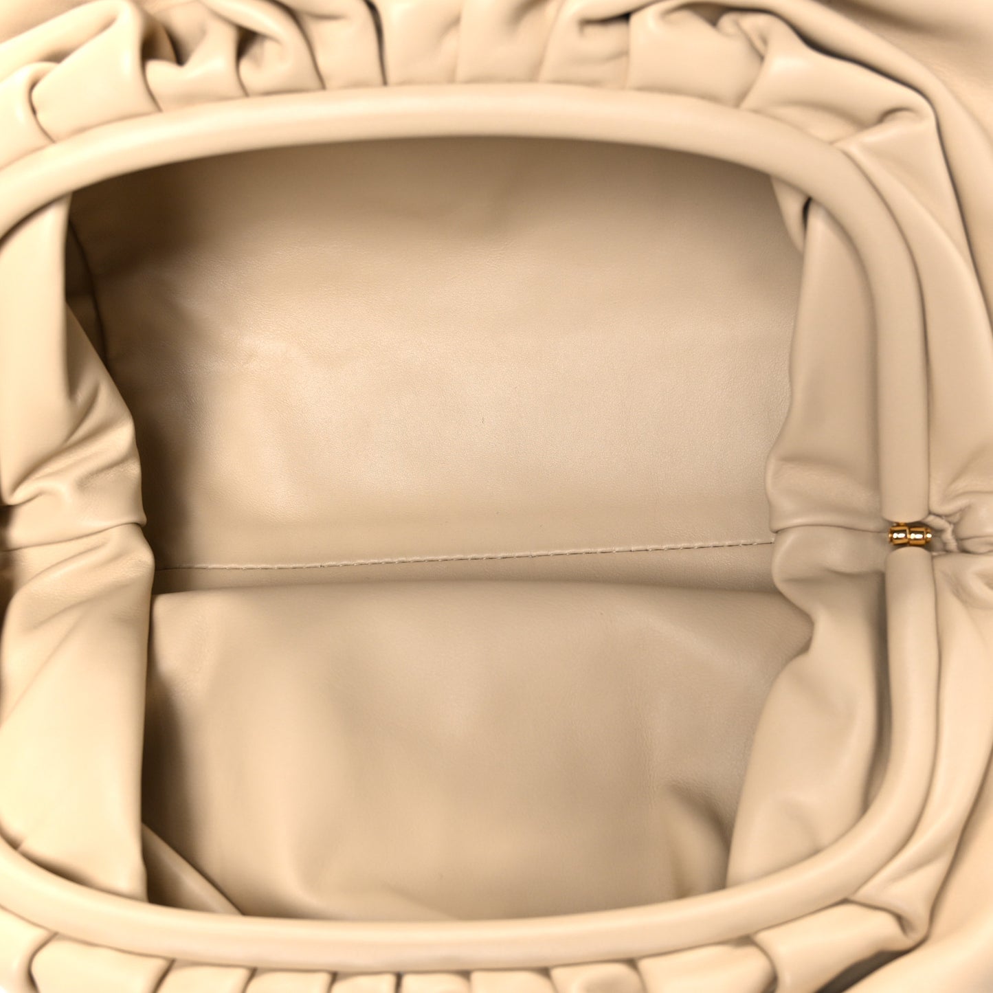 Smooth Butter Calf The Pouch Oversized Clutch Tapioca