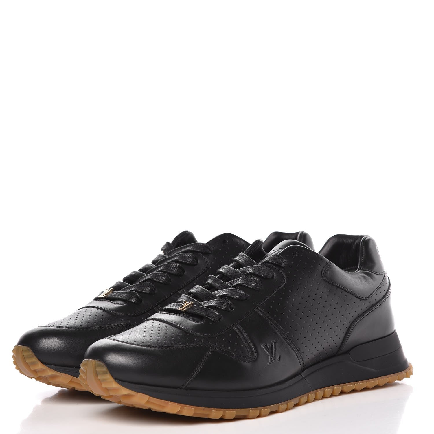 Louis Vuitton X SUPREME Calfskin Run Away Sneakers 7.5 Black 3 of 10
