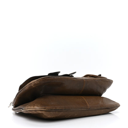 Christian Dior Calfskin Medium Gaucho Double Saddle Bag Brown 4 of 11