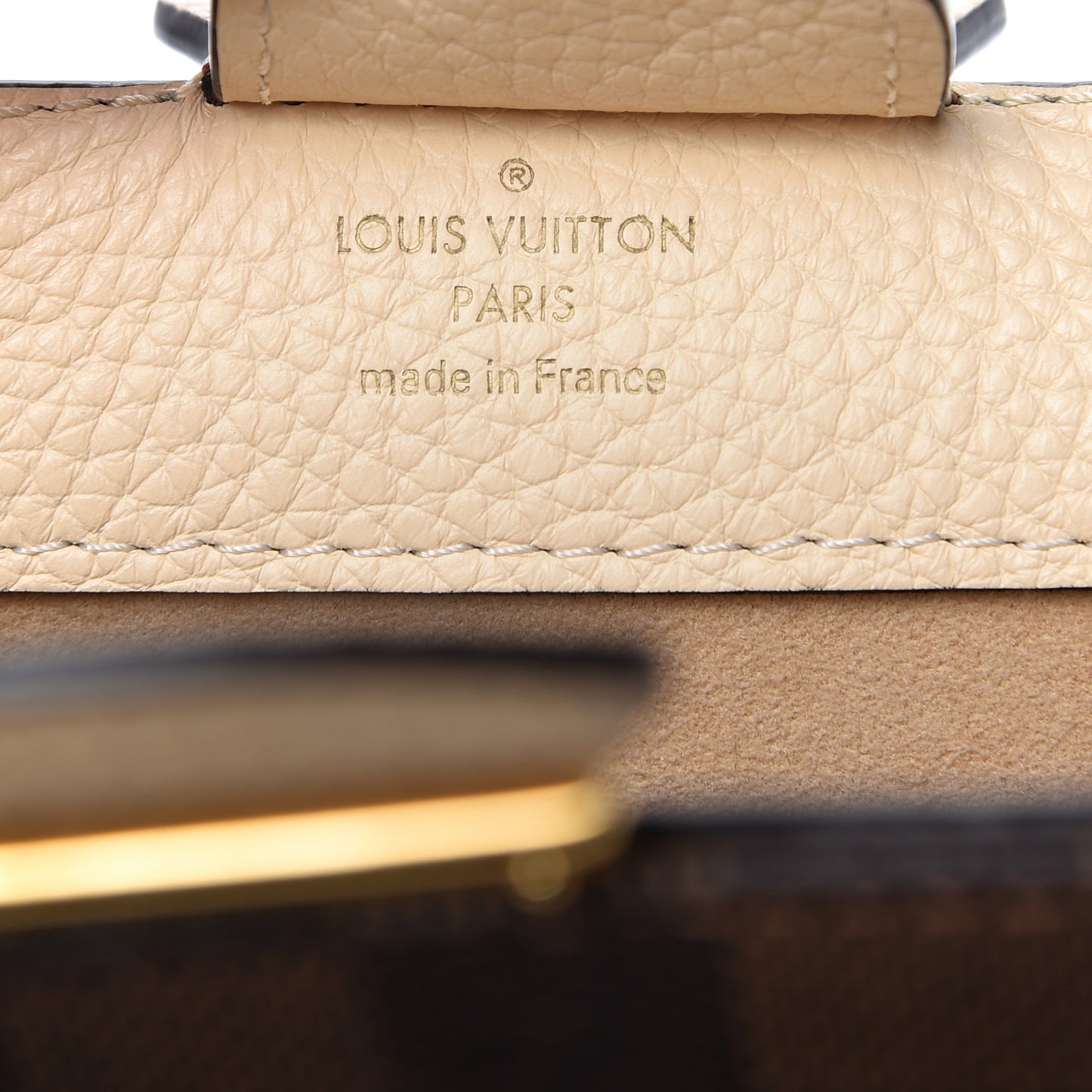 Damier Ebene Cuir Taurillon Brittany Creme