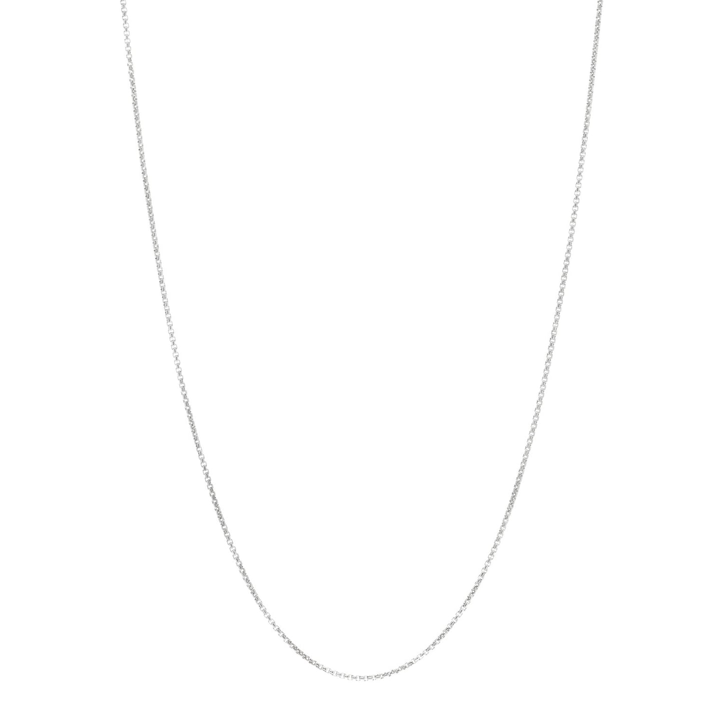 Sterling Silver 1.7mm Baby Box Chain Necklace 18"