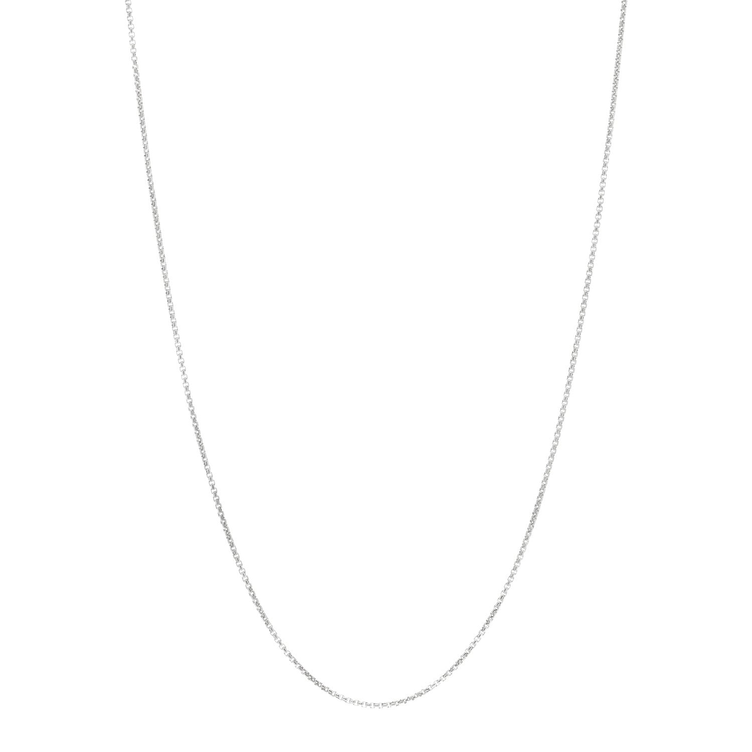 David Yurman Sterling Silver 1.7mm Baby Box Chain Necklace 18" 1 of 5