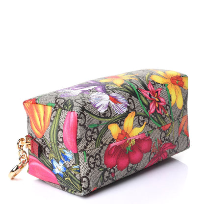 Gucci Soft GG Supreme Monogram Flora Calfskin Small Ophidia Cosmetic Case Beige Ebony Multicolor Rosso 3 of 5