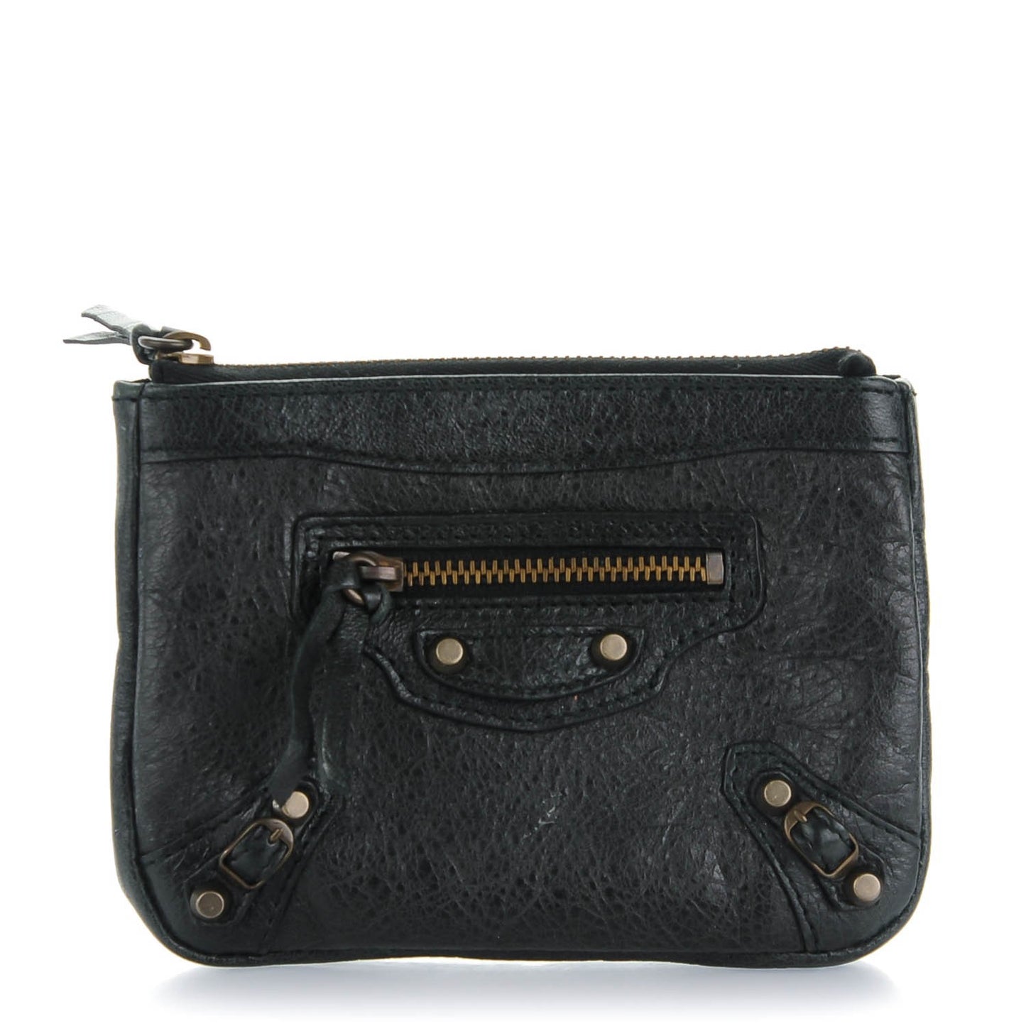 Agneau Classic Hardware M Porte-Monnaie Coin Purse Black
