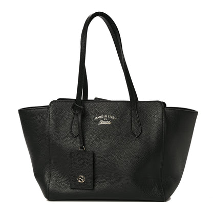 Gucci Pebbled Calfskin Small Swing Tote Black 1 of 11