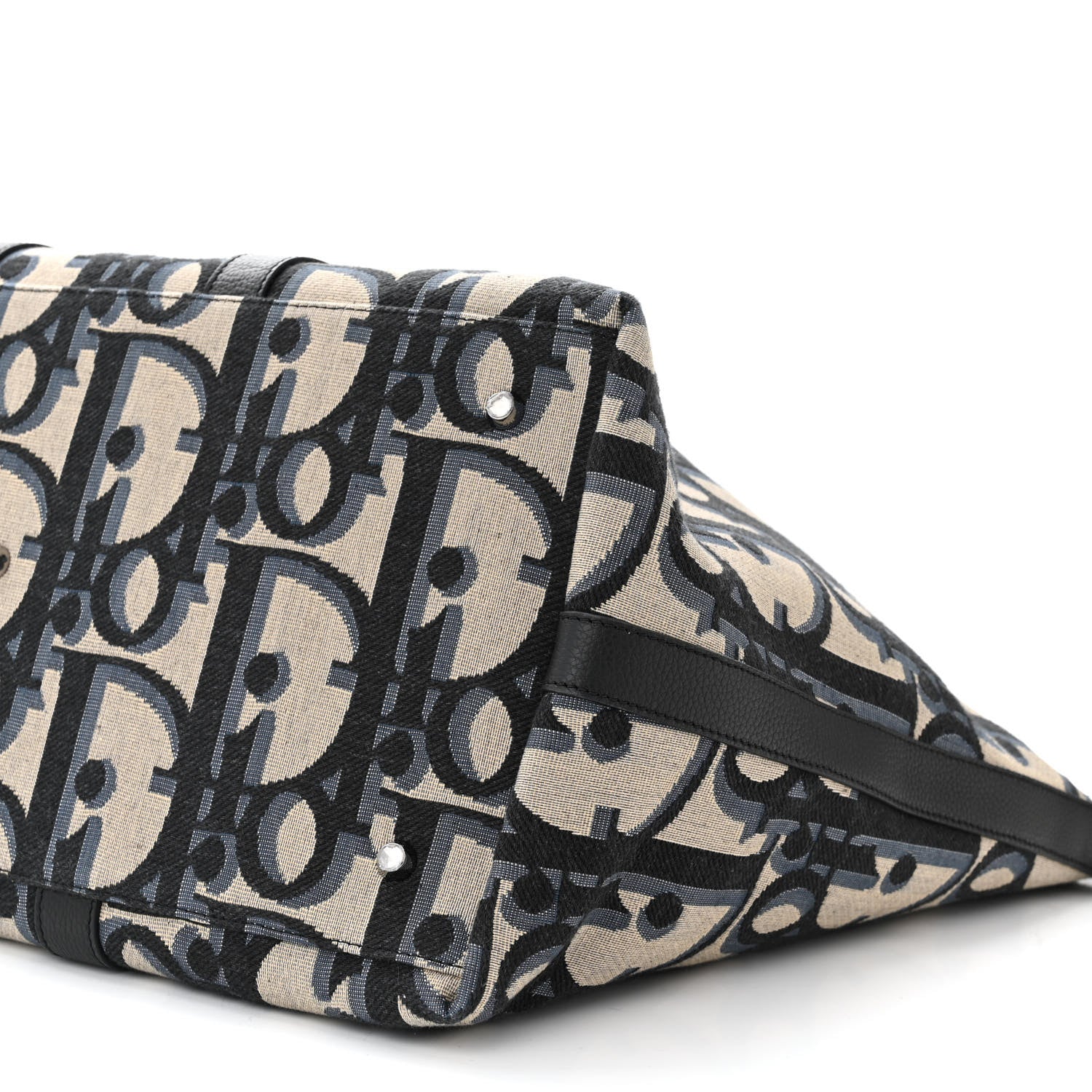 Christian Dior Maxi Oblique Jacquard Weekender 40 Beige Black 10 of 10