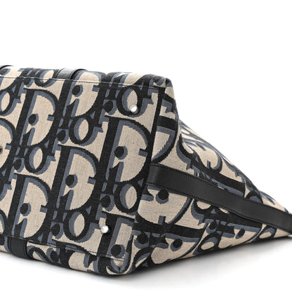 Christian Dior Maxi Oblique Jacquard Weekender 40 Beige Black 10 of 10