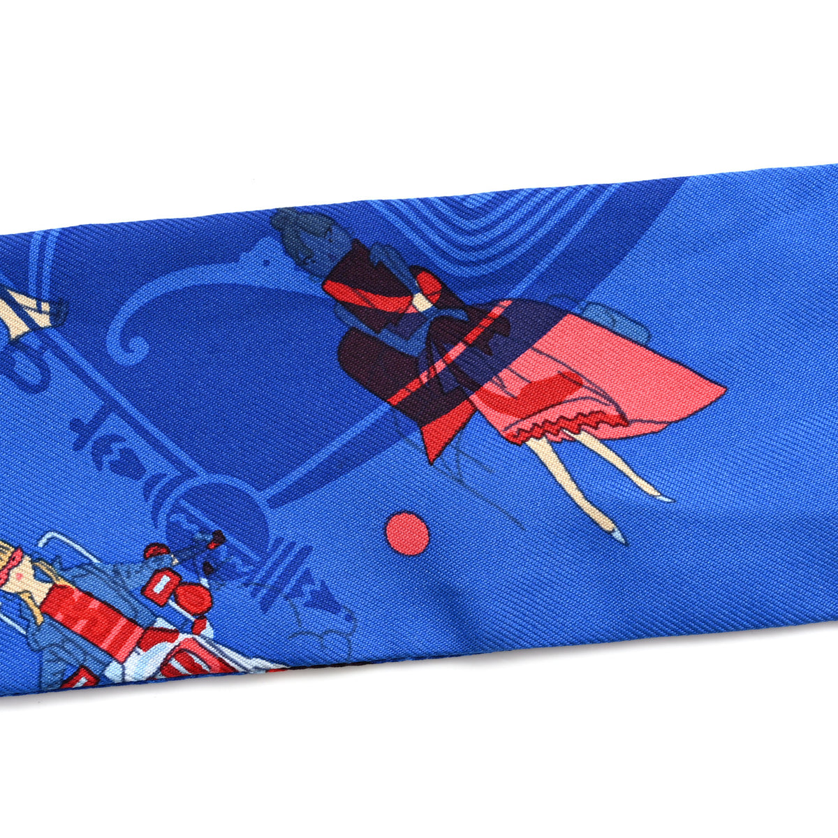 Hermes Silk Ex-Libris Les Parisiennes Twilly Bleu Royal Rouge Ciel 5 of 5