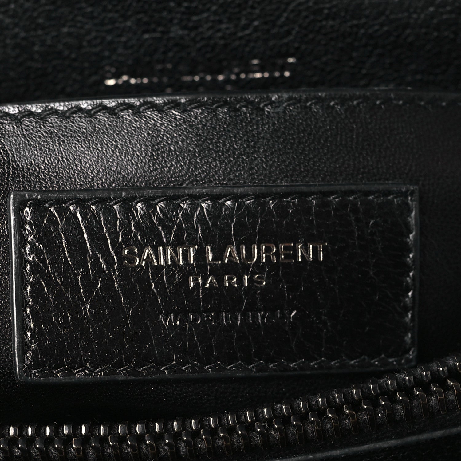 Saint Laurent Sheepskin Matelasse Chevron Monogram Monochrome Medium College Bag Black 6 of 9