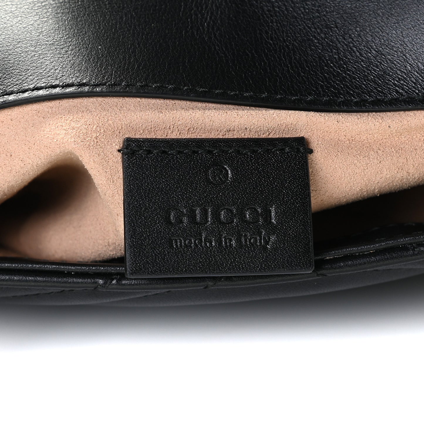 Calfskin Matelasse Super Mini GG Marmont Shoulder Bag Black