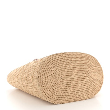 Celine Raffia Calfskin Triomphe Teen Panier Tan 5 of 10
