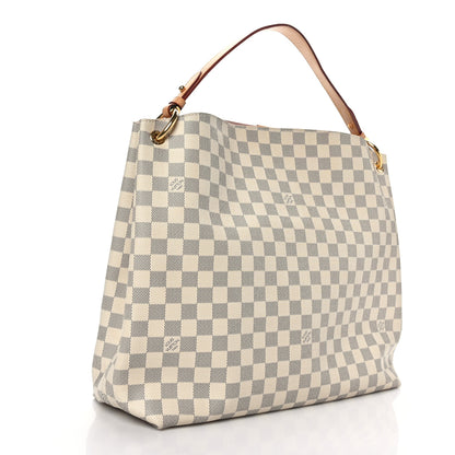 Louis Vuitton Damier Azur Graceful MM Rose Ballerine 3 of 8