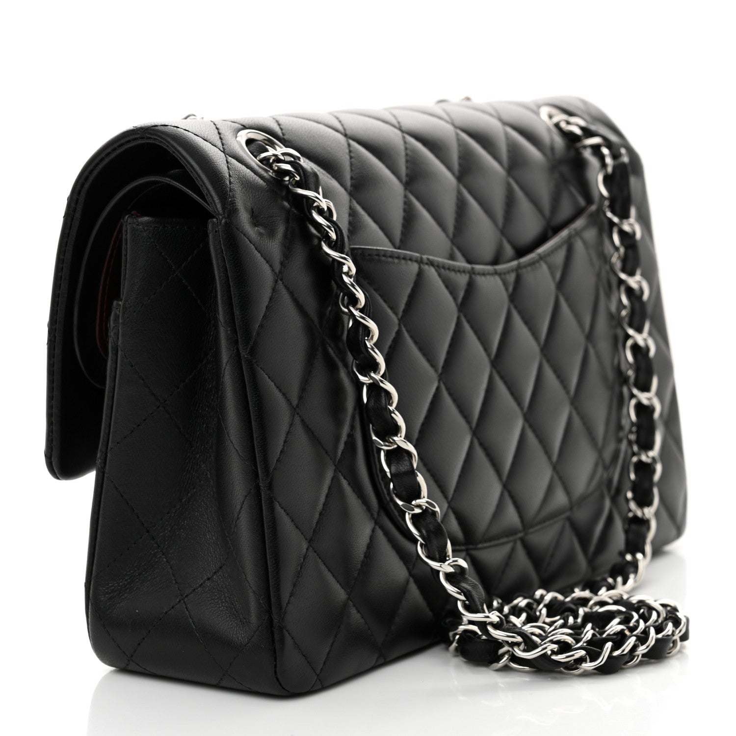 Chanel Lambskin Quilted Medium Double Flap Black 3 of 11