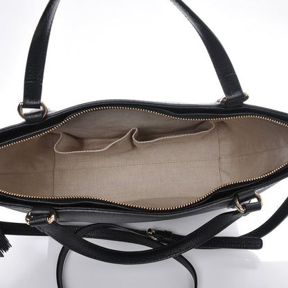 Gucci Pebbled Calfskin Small Soho Top Handle Bag Black 5 of 7