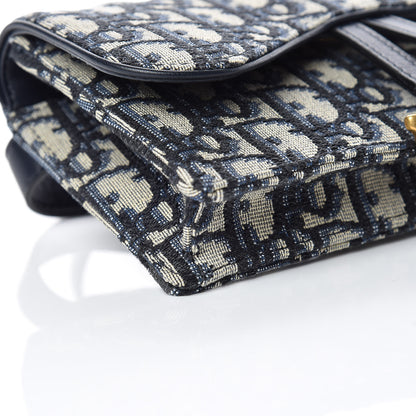 Christian Dior Oblique Saddle Belt Bag Blue 6 of 12