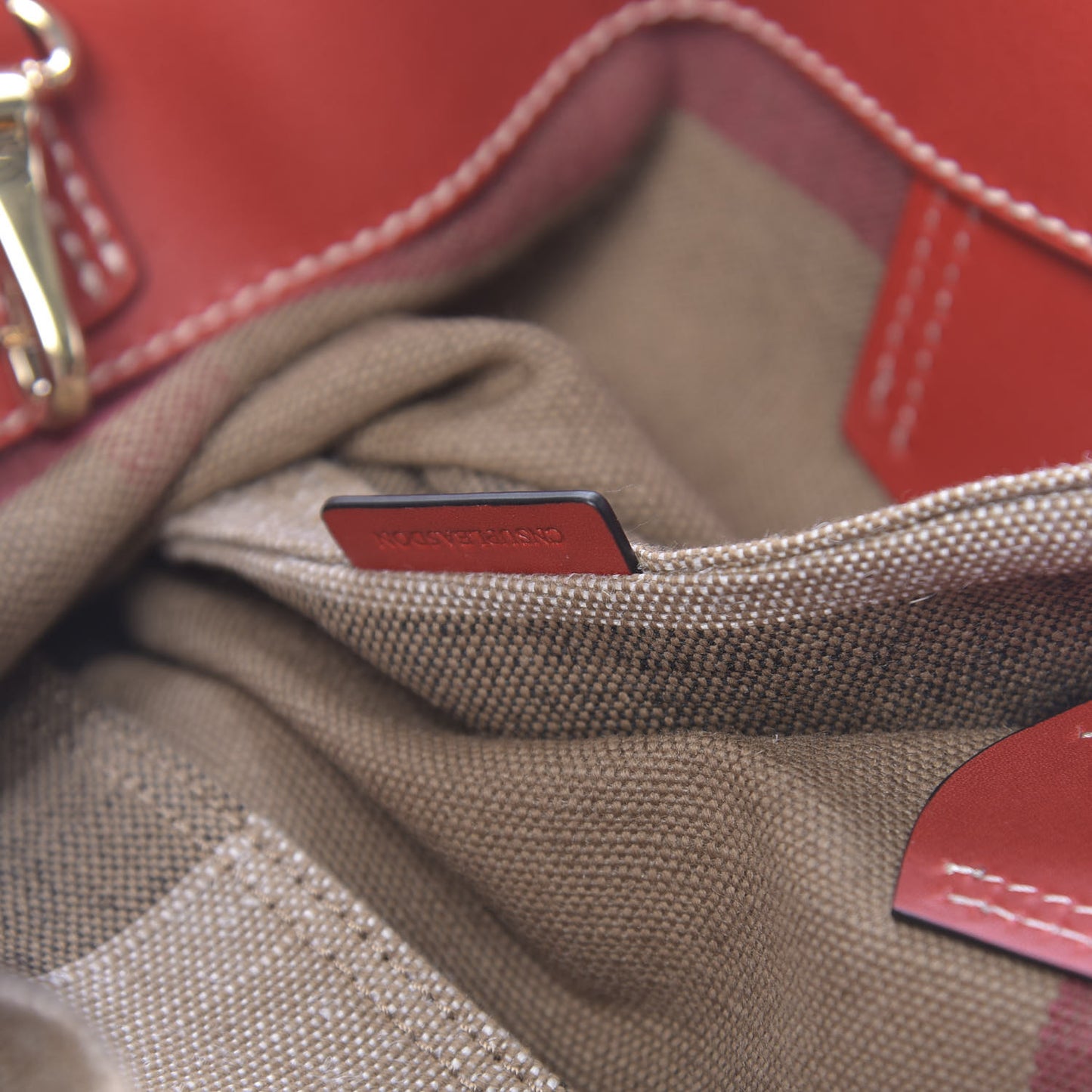 Canvas Mega Check Medium Maidstone Cadmium Red