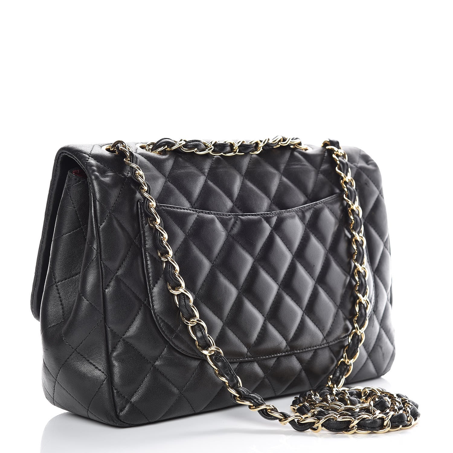 Chanel Lambskin Quilted Jumbo Single Flap Black 3 of 20