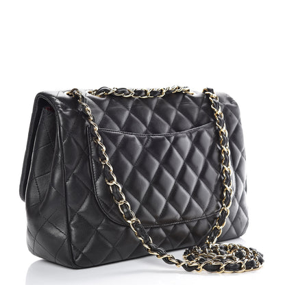 Chanel Lambskin Quilted Jumbo Single Flap Black 3 of 20