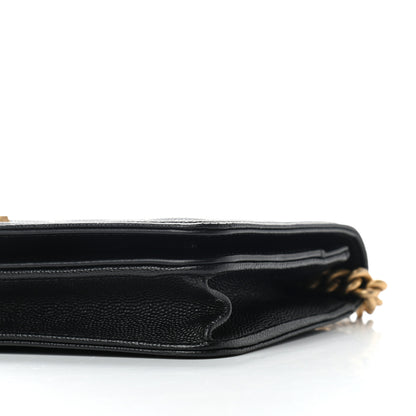 Chanel Caviar Quilted Boy Wallet On Chain WOC Black 9 of 11
