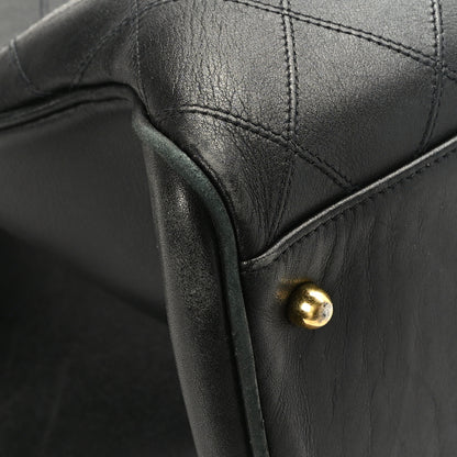 Chanel Calfskin Stitched XL Weekender Black 8 of 12