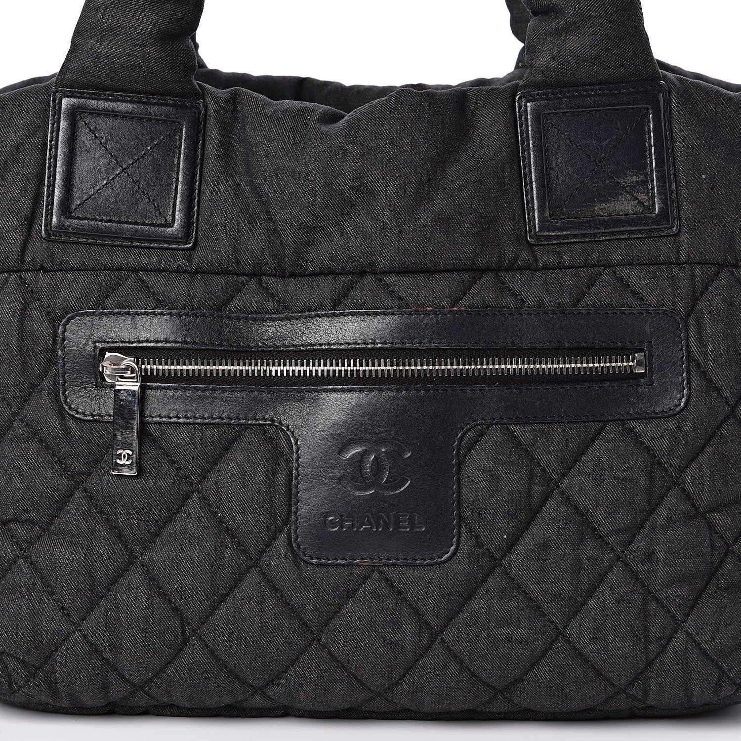 Chanel Canvas Nylon Quilted Small Coco Cocoon Reversible Tote Black 13 of 14
